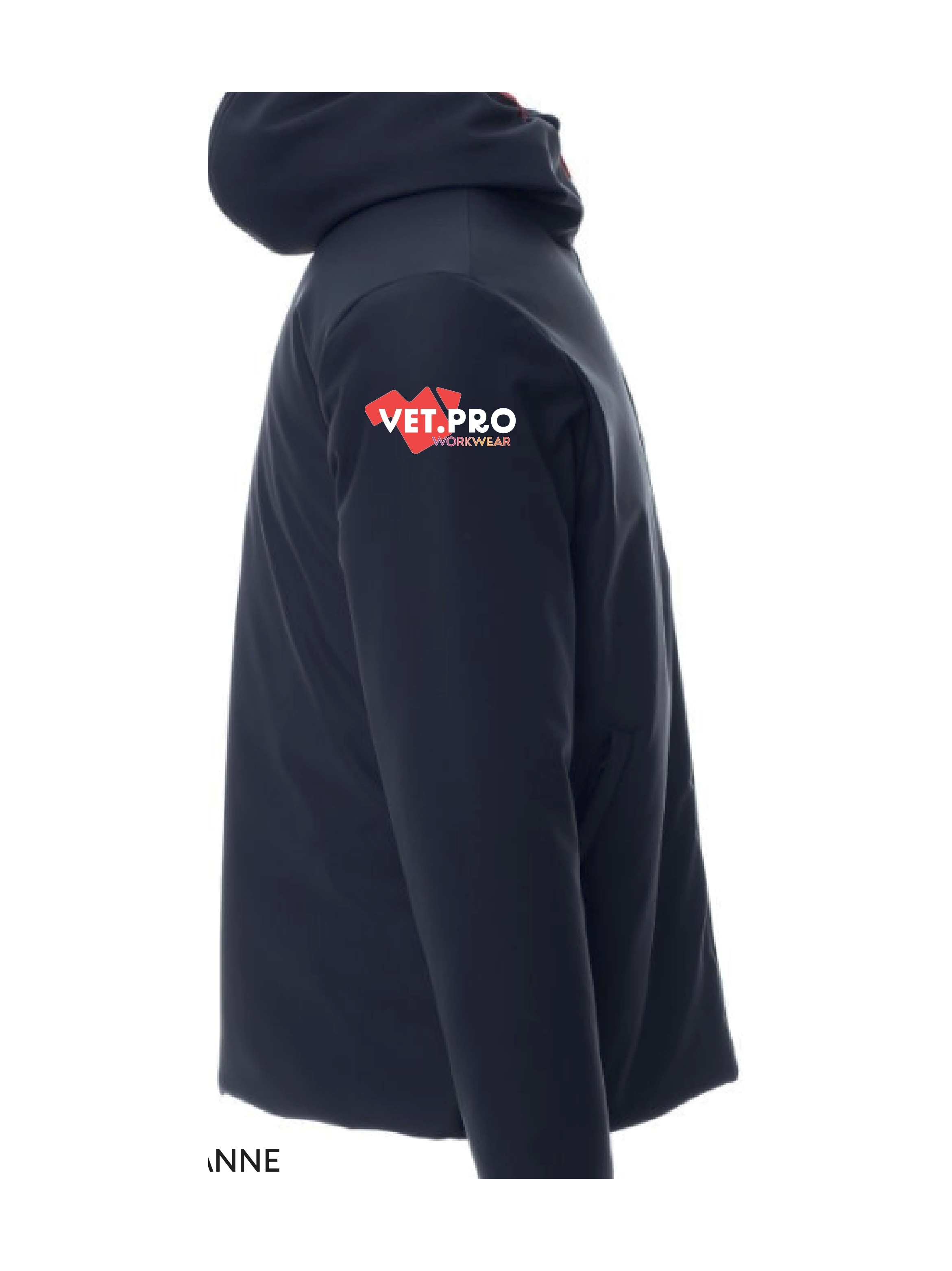 Veste softshell officielle Sur les Traces de Vauban — épaule, logo VET.PRO